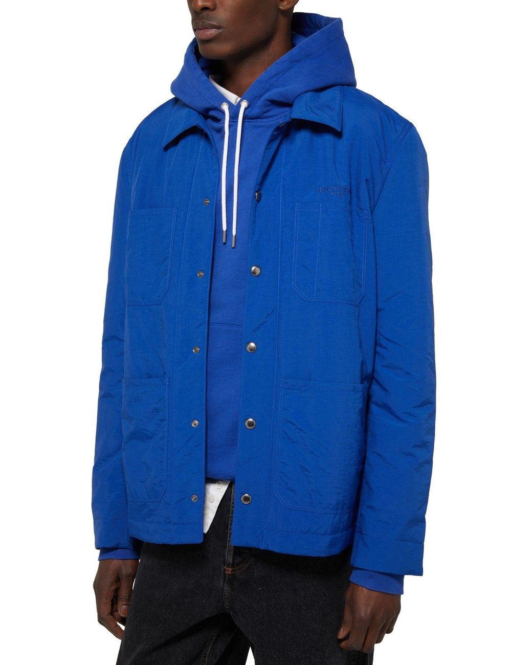 Maison Kitsuné Technical Worker Jacket in Blue for Men | Lyst