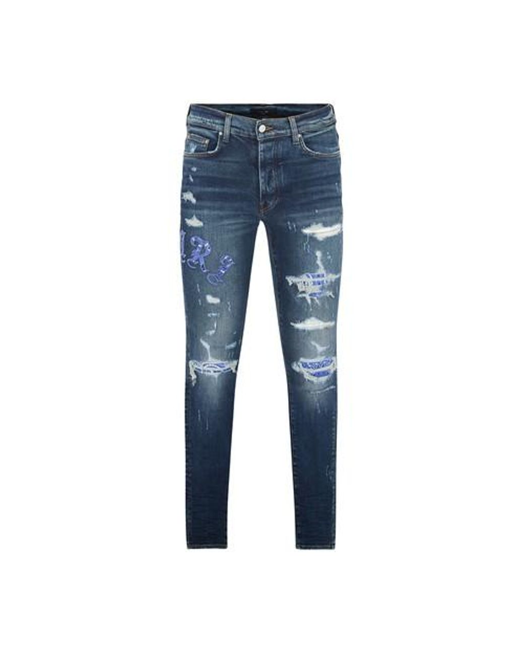 Amiri Old English Logo Jean in Blue for Men | Lyst Amiri Old English Logo Jean in Blue for Men | Lyst
