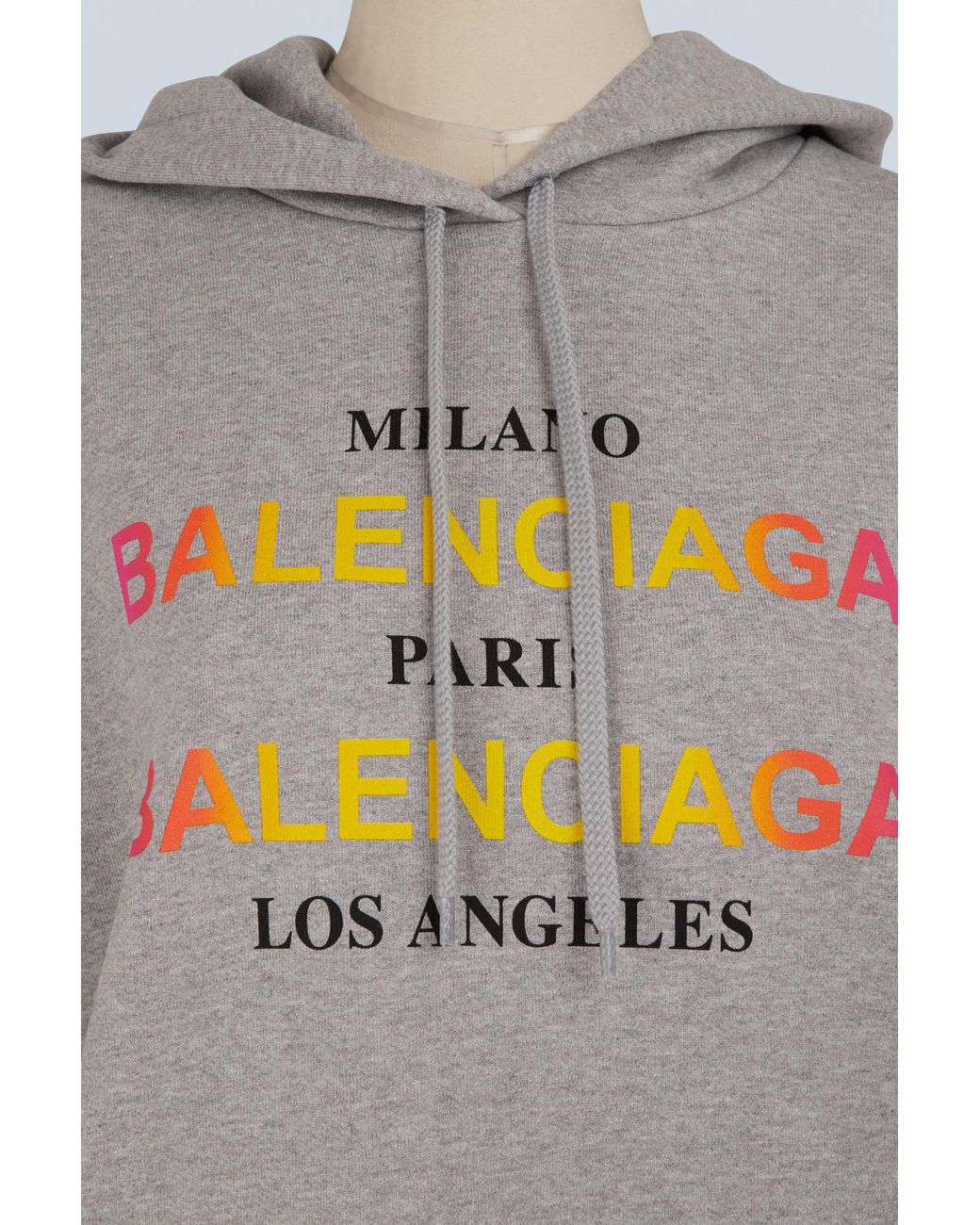 Balenciaga Milano Paris La Oversize Sweatshirt in Gray | Lyst