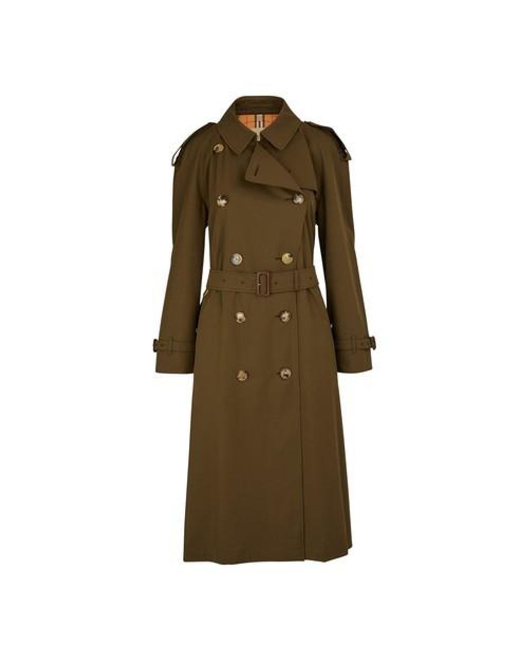 Femme Vêtements Manteaux Imperméables et trench coats Trench-coat Court En Coton Islington Burberry en coloris Neutre 