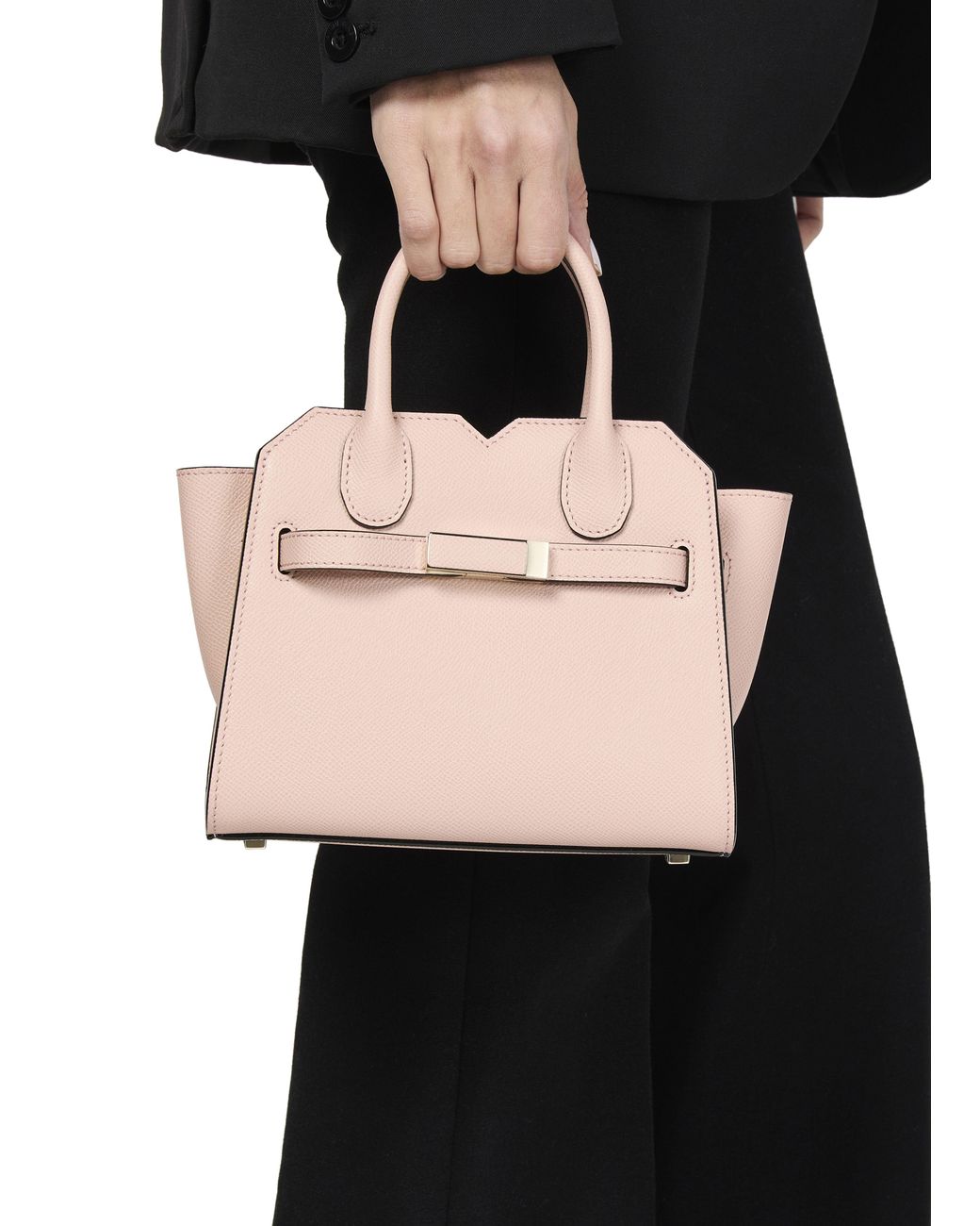 Valextra Pink Milano Micro Bag