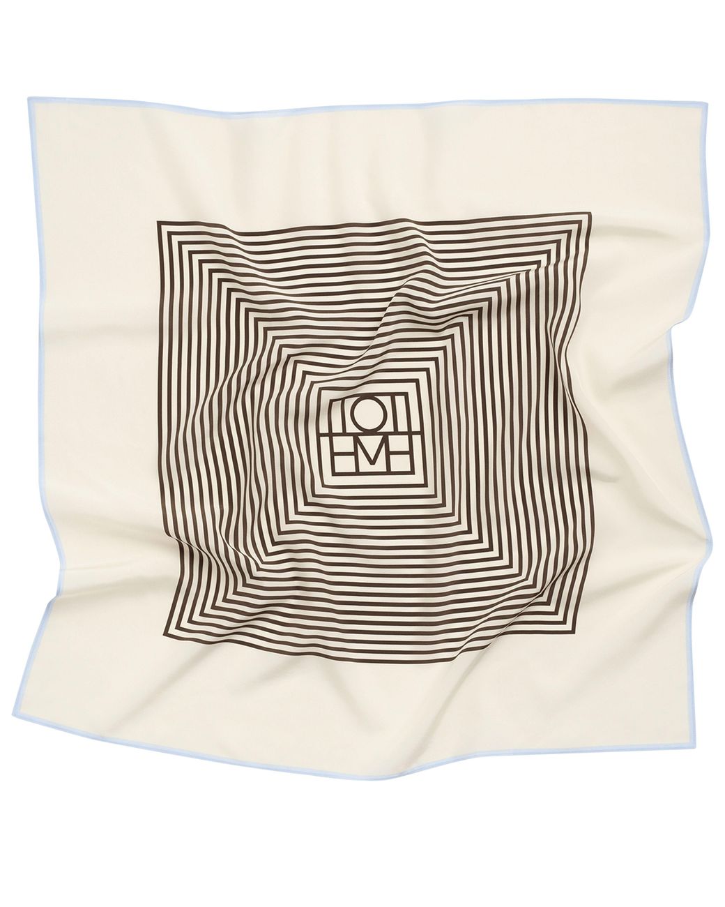 Totême White Silk Scarf With Monogram