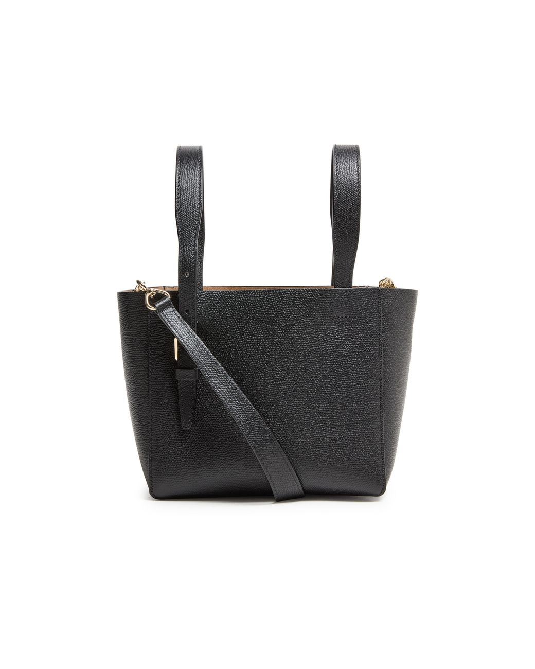 Valextra Black Mini Bucket Bag