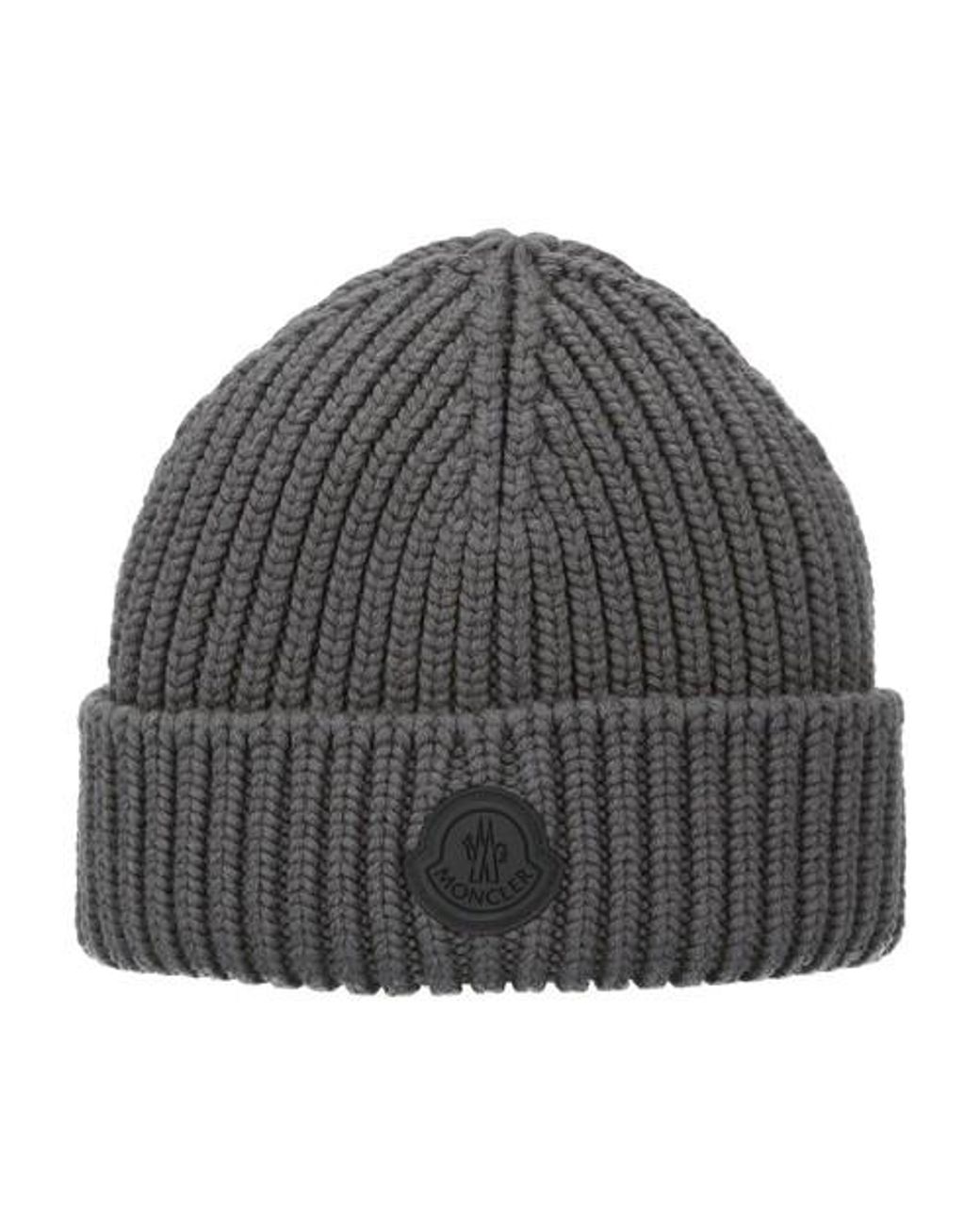 grey moncler hat