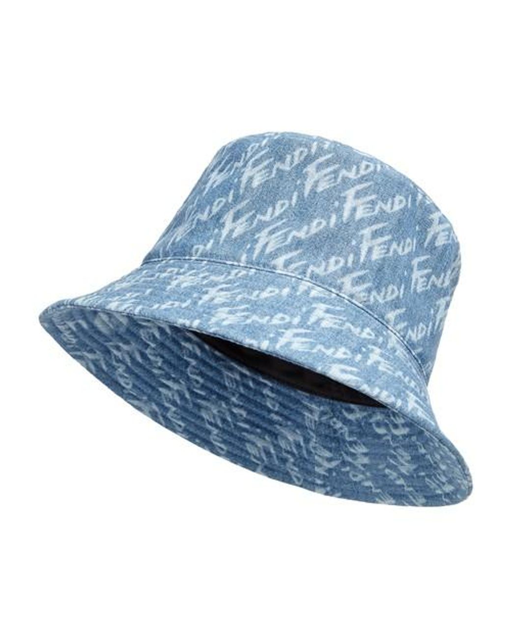 Fendi Denim Hat in Blue | Lyst UK