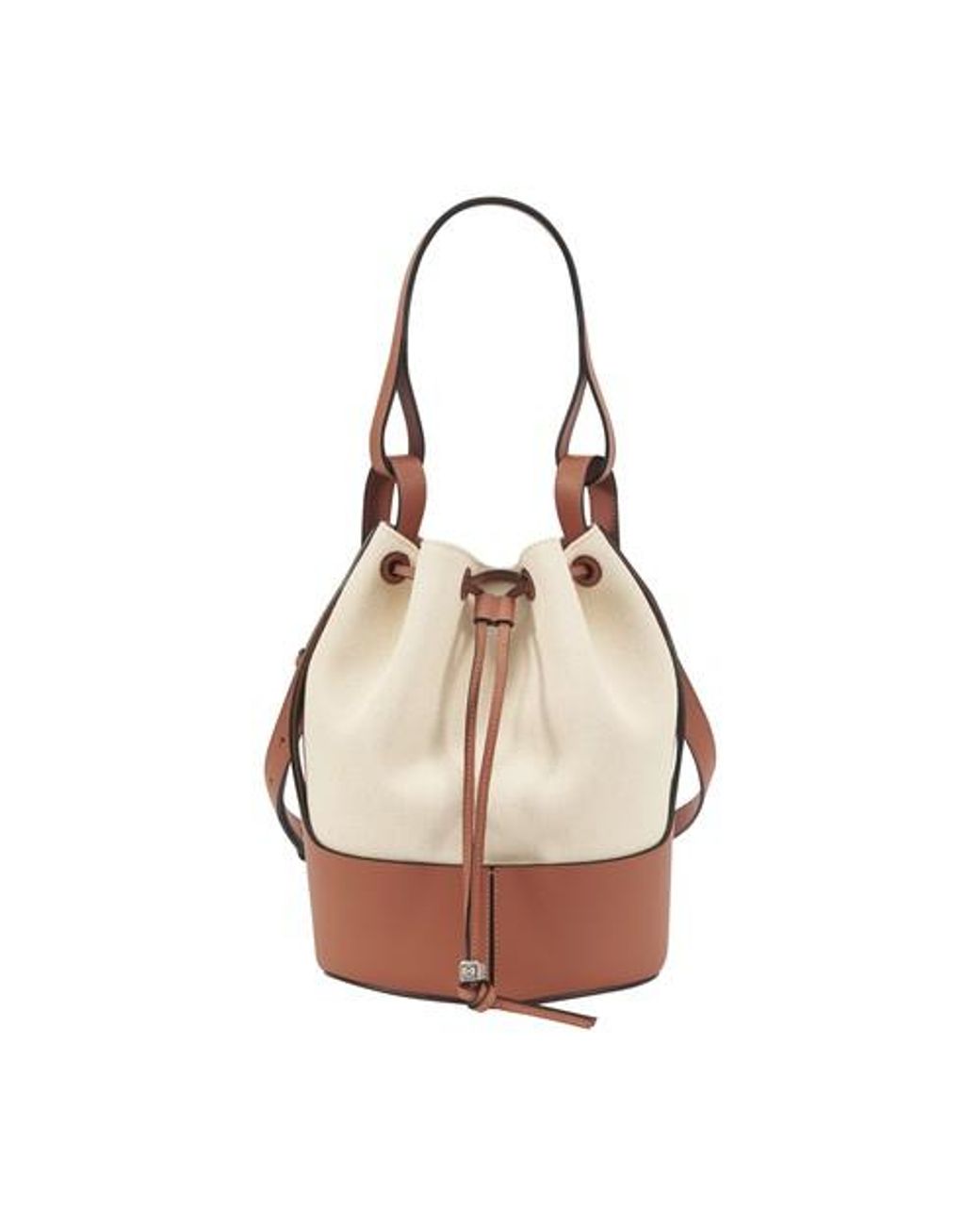 Loewe Women's Small Balloon Leather-trimmed Canvas Bucket Bag In