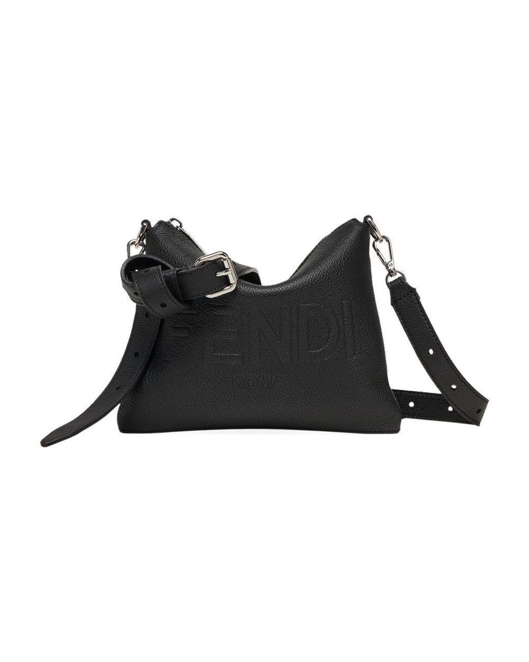 Fendi Roma Leather After Bag Mini in Black for Men Lyst