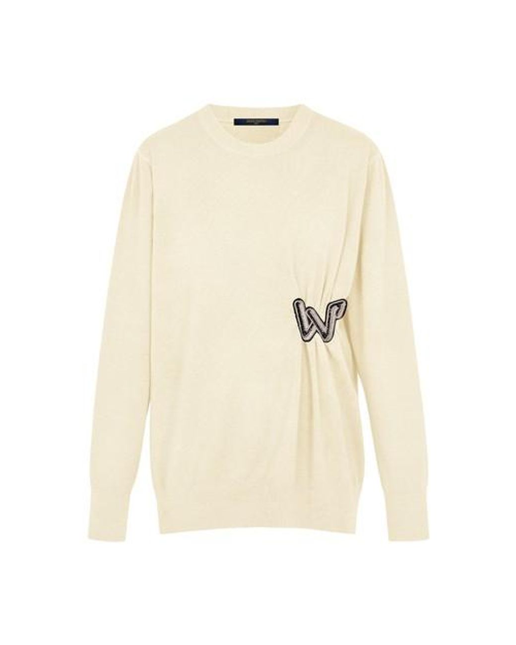 Louis Vuitton Crochet Knit Cropped Pullover White. Size S0