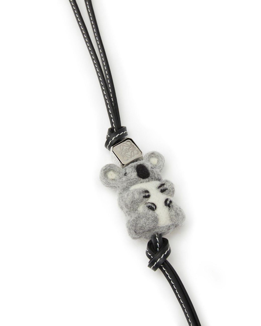 LOEWE コアラチャーム グレー Koala charm in felt and calfskin Grey - LOEWE