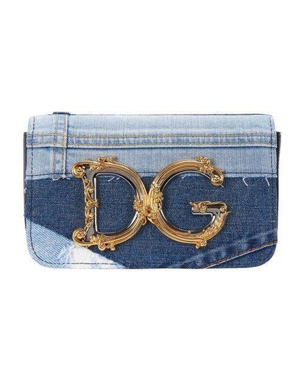 Dolce & Gabbana Mini Patchwork Denim Bag in Blue