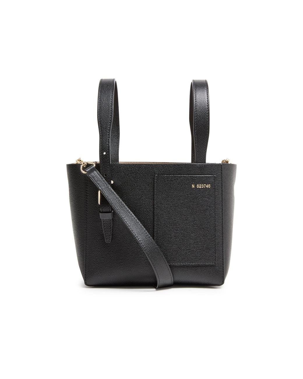 Valextra Black Mini Bucket Bag
