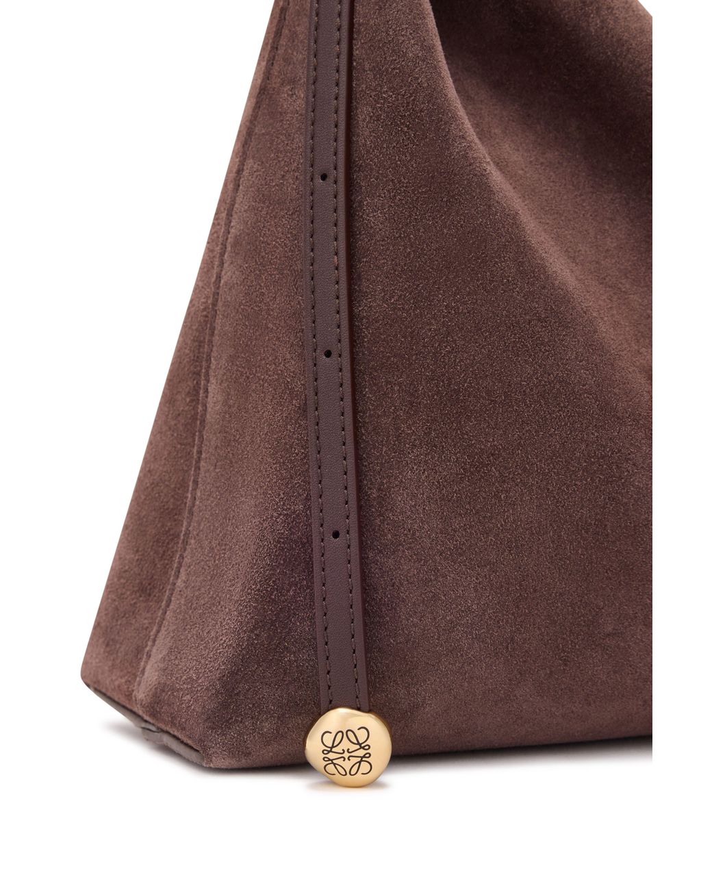 Loewe Brown Medium Suede Scarf Bag