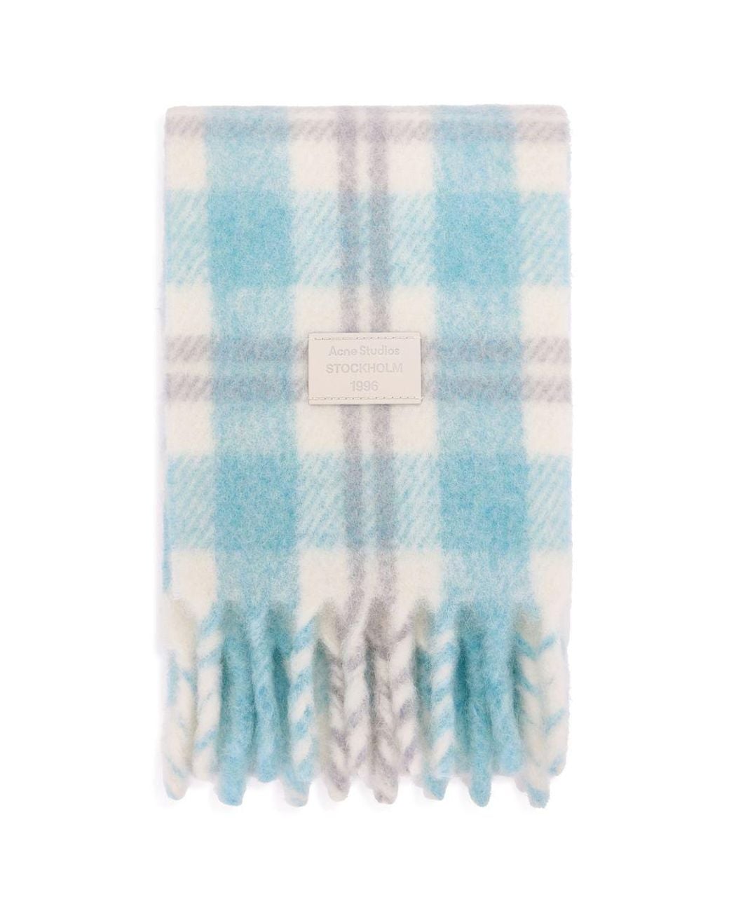Acne Blue Checked Scarf