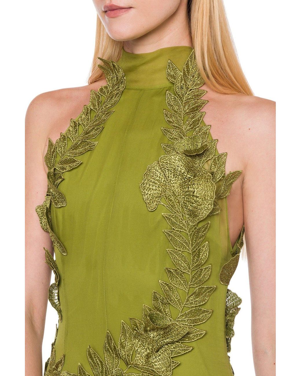 Alberta Ferretti Eco-friendly Chiffon Dress With Flower And