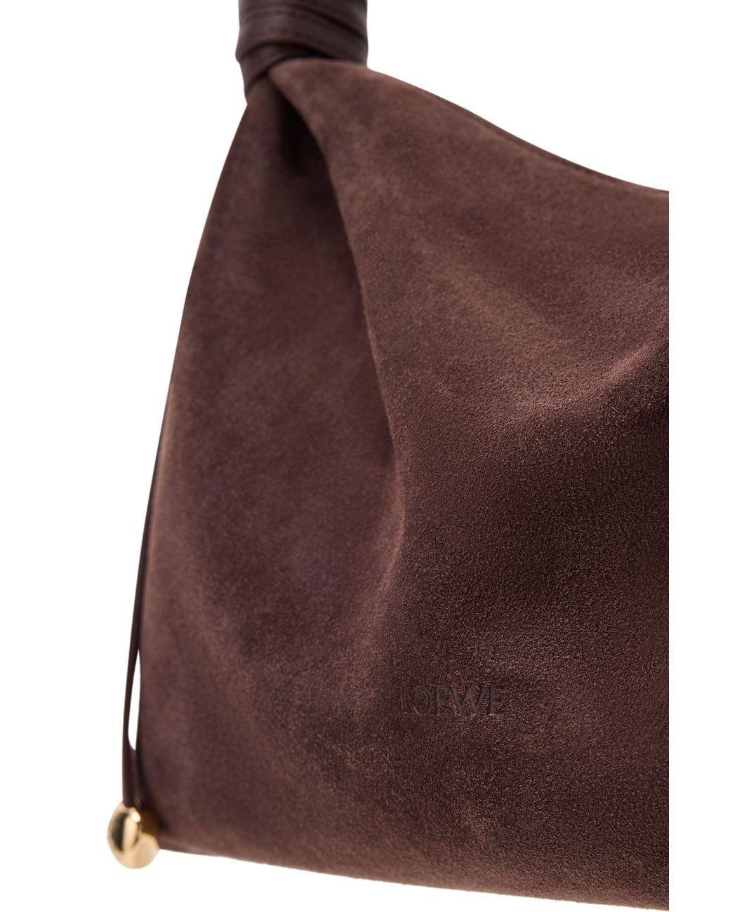 Loewe Brown Medium Suede Scarf Bag
