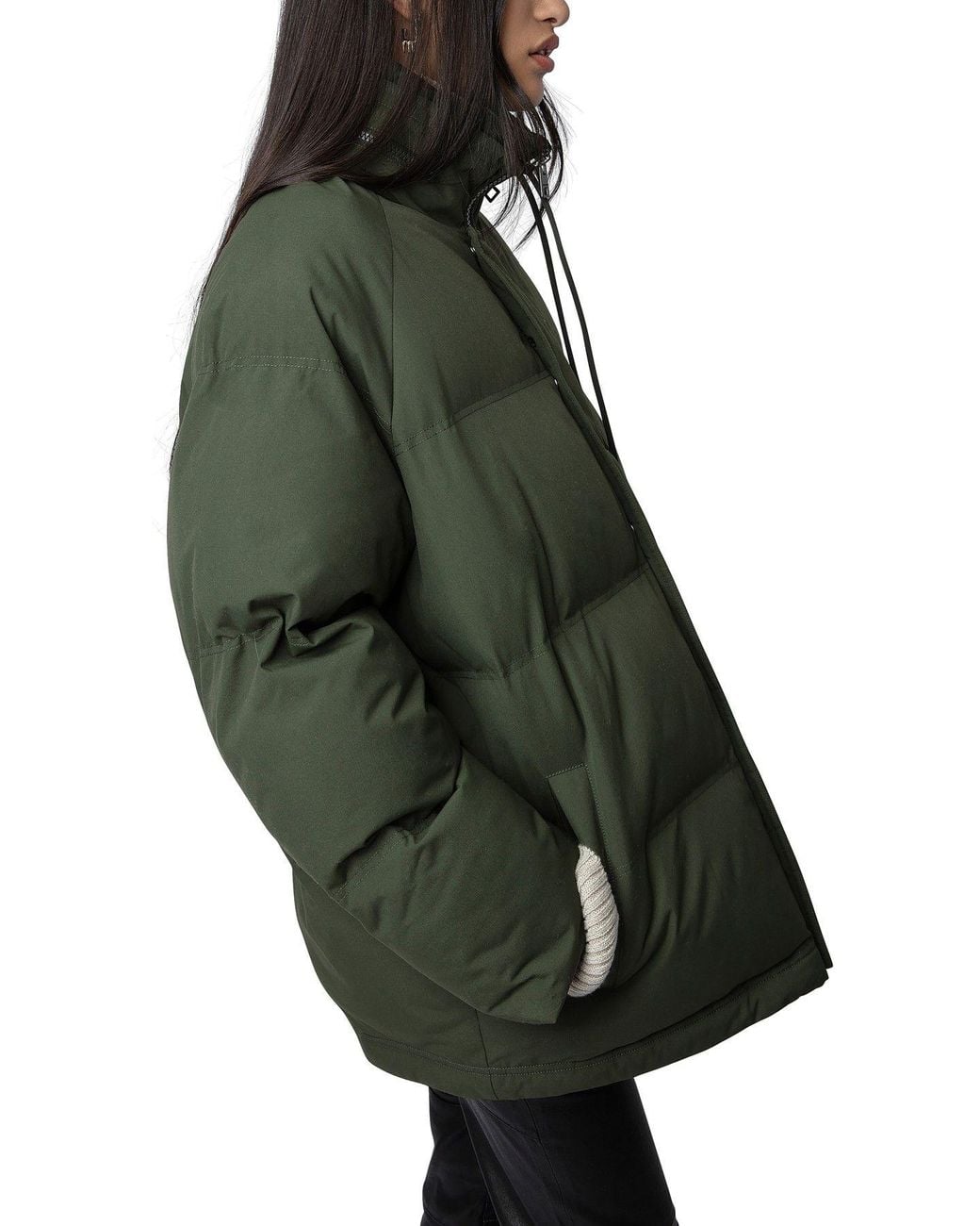 Zadig & Voltaire Bristola Down Jacket in Green | Lyst