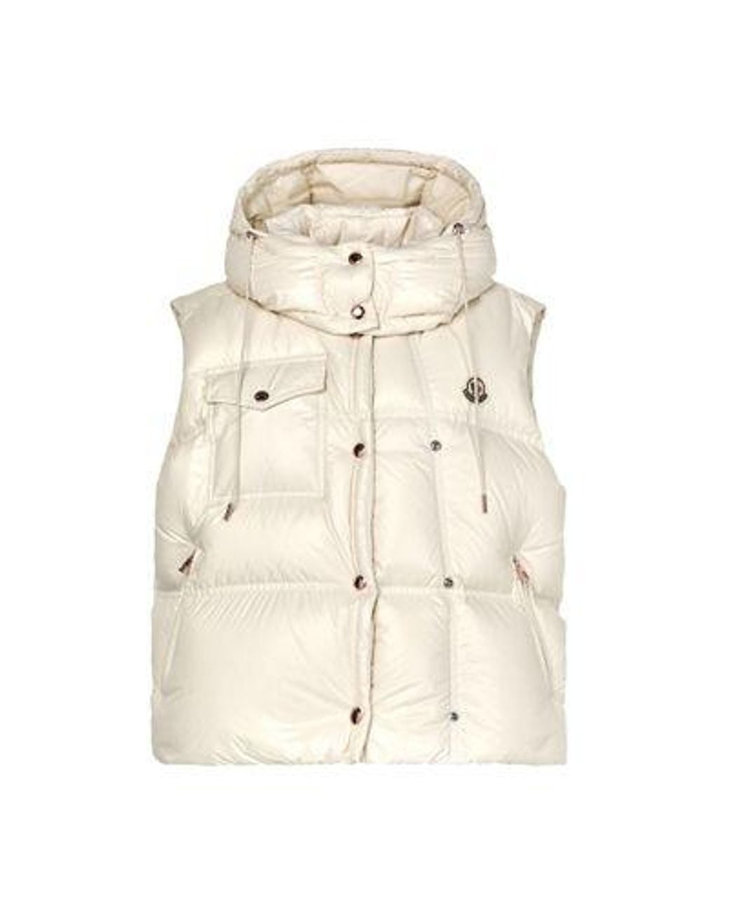 Moncler Natural Pario Sleeveless Down Jacket