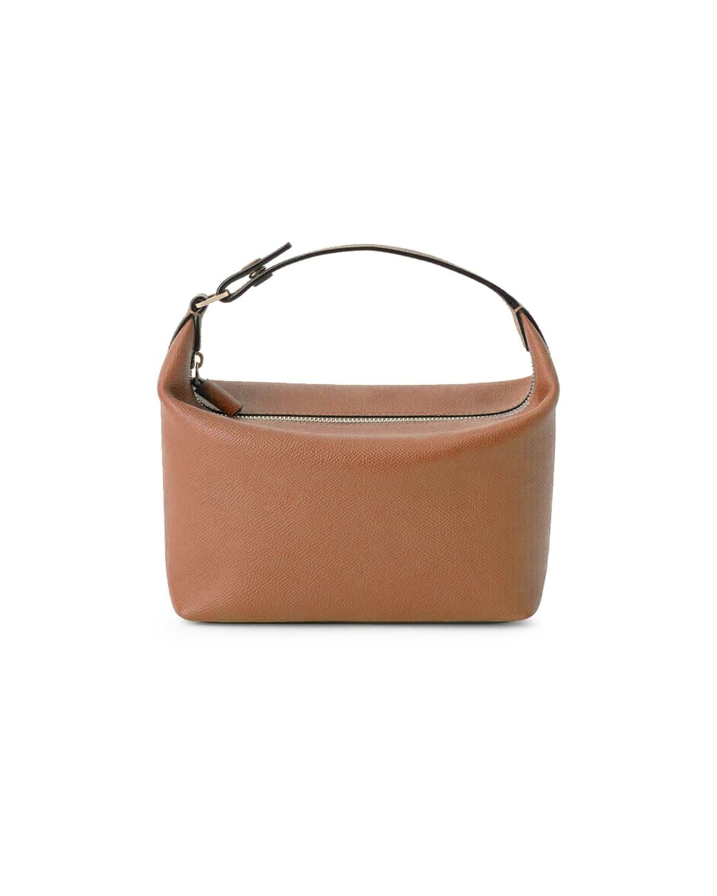 Valextra Brown Mochi Mini Handle Bag