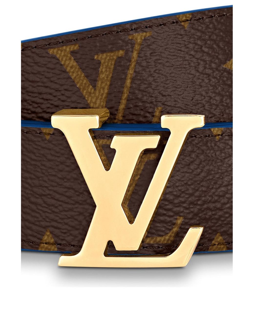 Louis Vuitton 90/36 Ivory x Gold LV Cut Out initials Belt 71lk328s