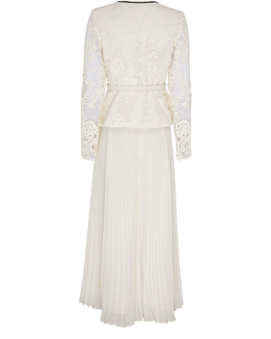 white christmas dresses Cream Organza Lace Mini Dress – self-portrait-US main image 1