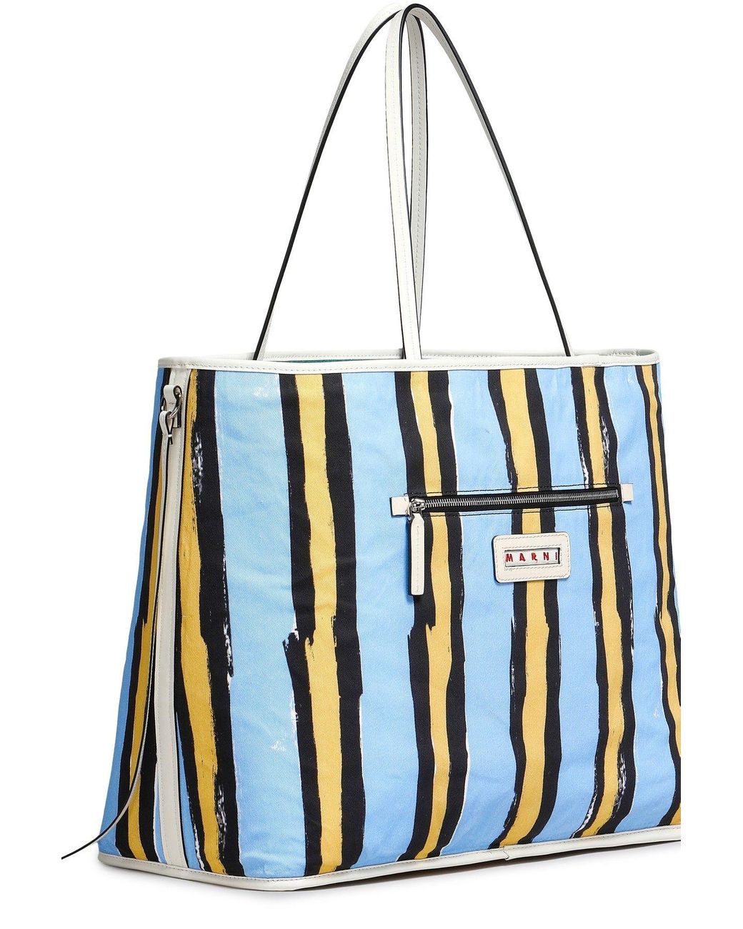 Janus Medium Reversible Tote Bag in Blue - Marni