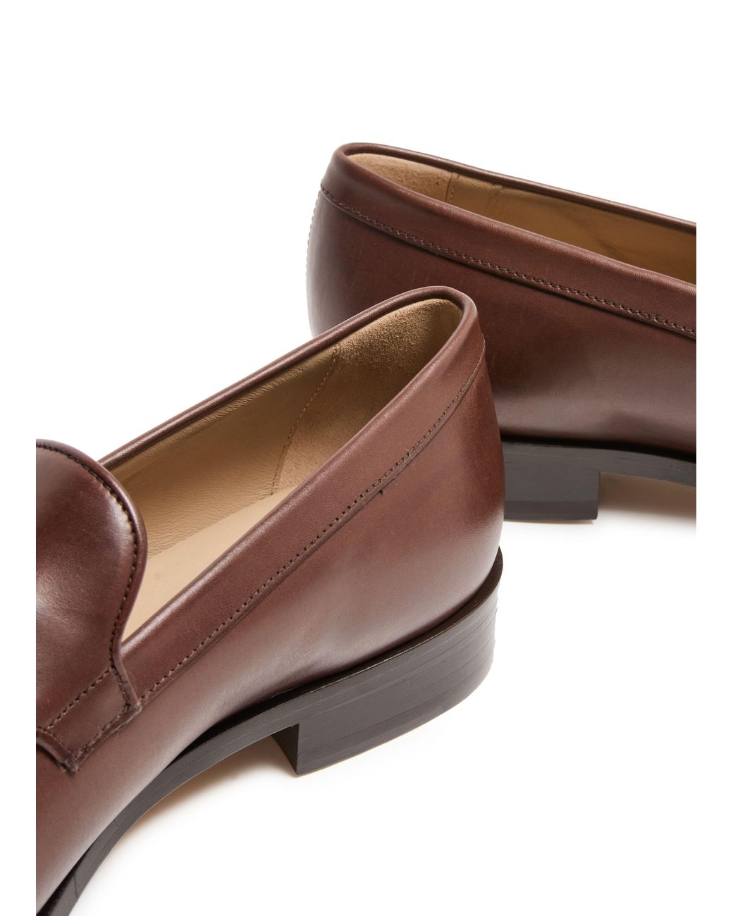 Max Mara Brown Leather Loafers