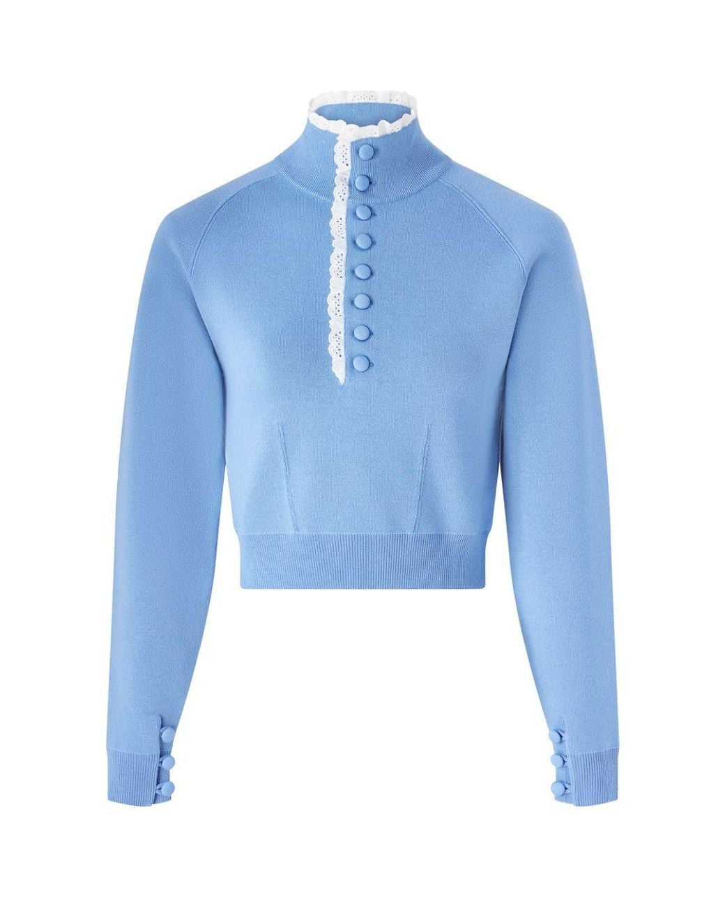 Pull À Col Boutonné Chloé en coloris Blue