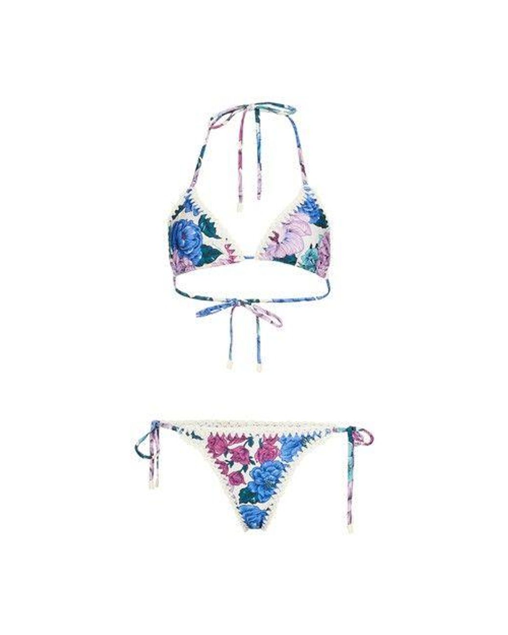 Zimmermann Poppy Crochet Edge Bikini in White Lyst
