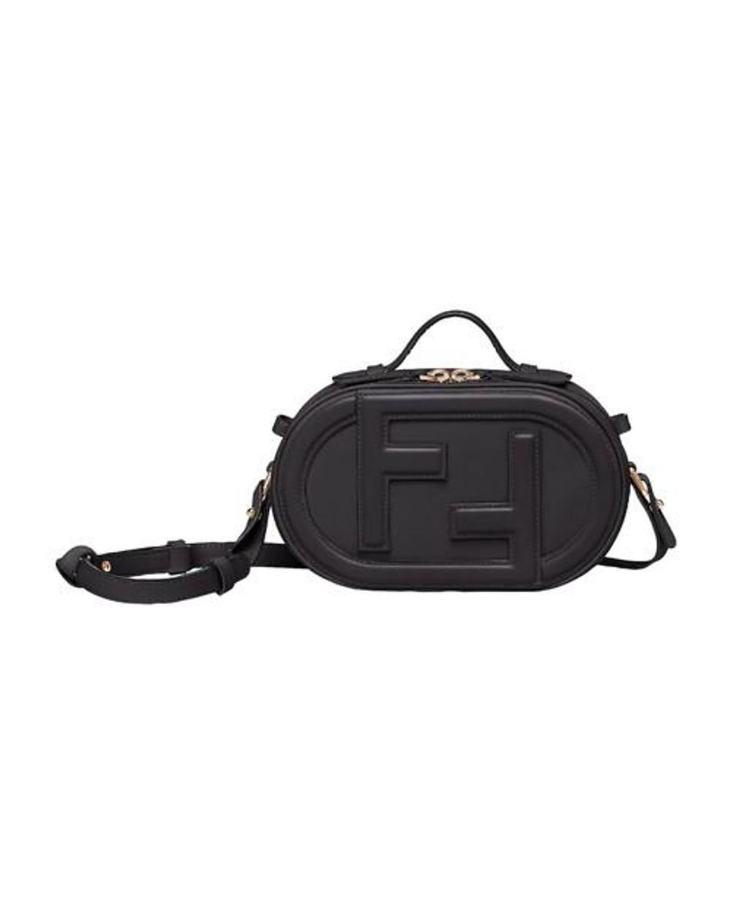 Fendi Leather O'lock Mini Camera Case in Black | Lyst