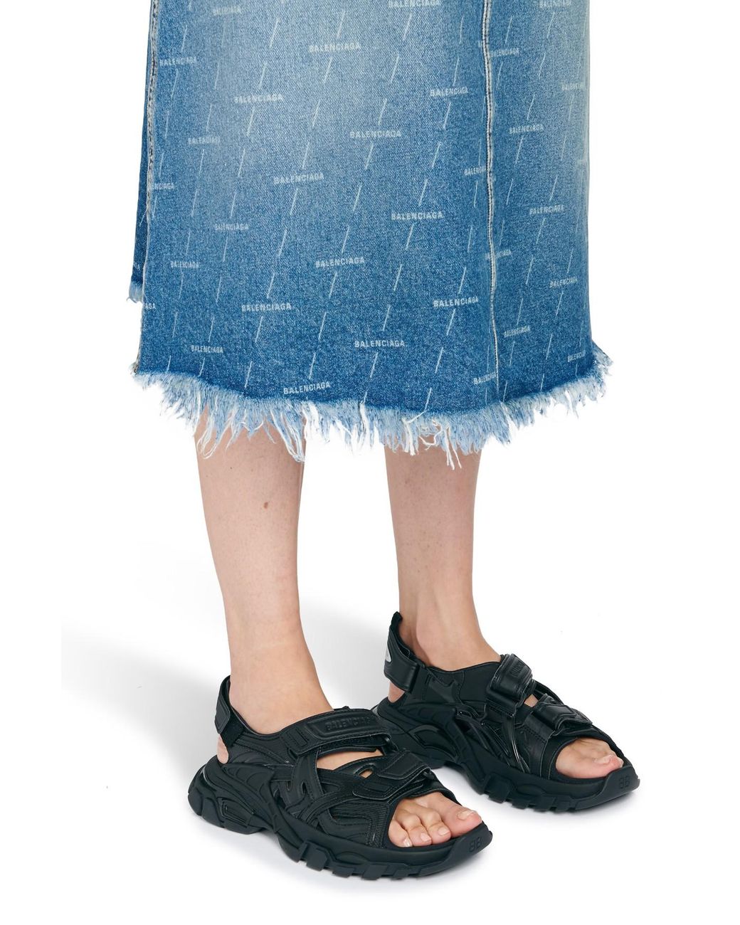 Balenciaga Track Sandal in Black Lyst Australia