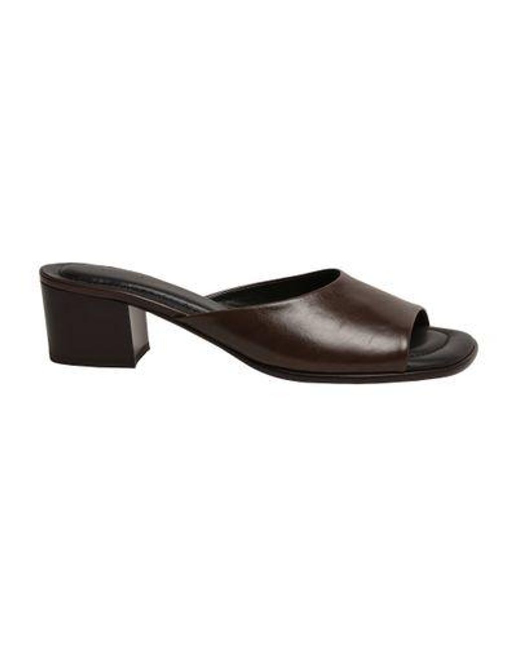 Lemaire Brown Square-Heeled 55 Mules