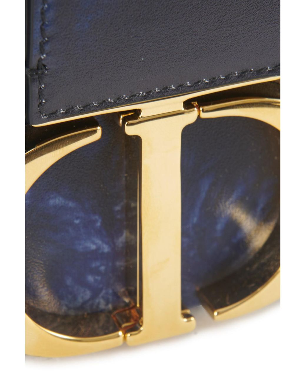 CHRISTIAN DIOR Oblique 30 Montaigne Box Bag Blue 553134