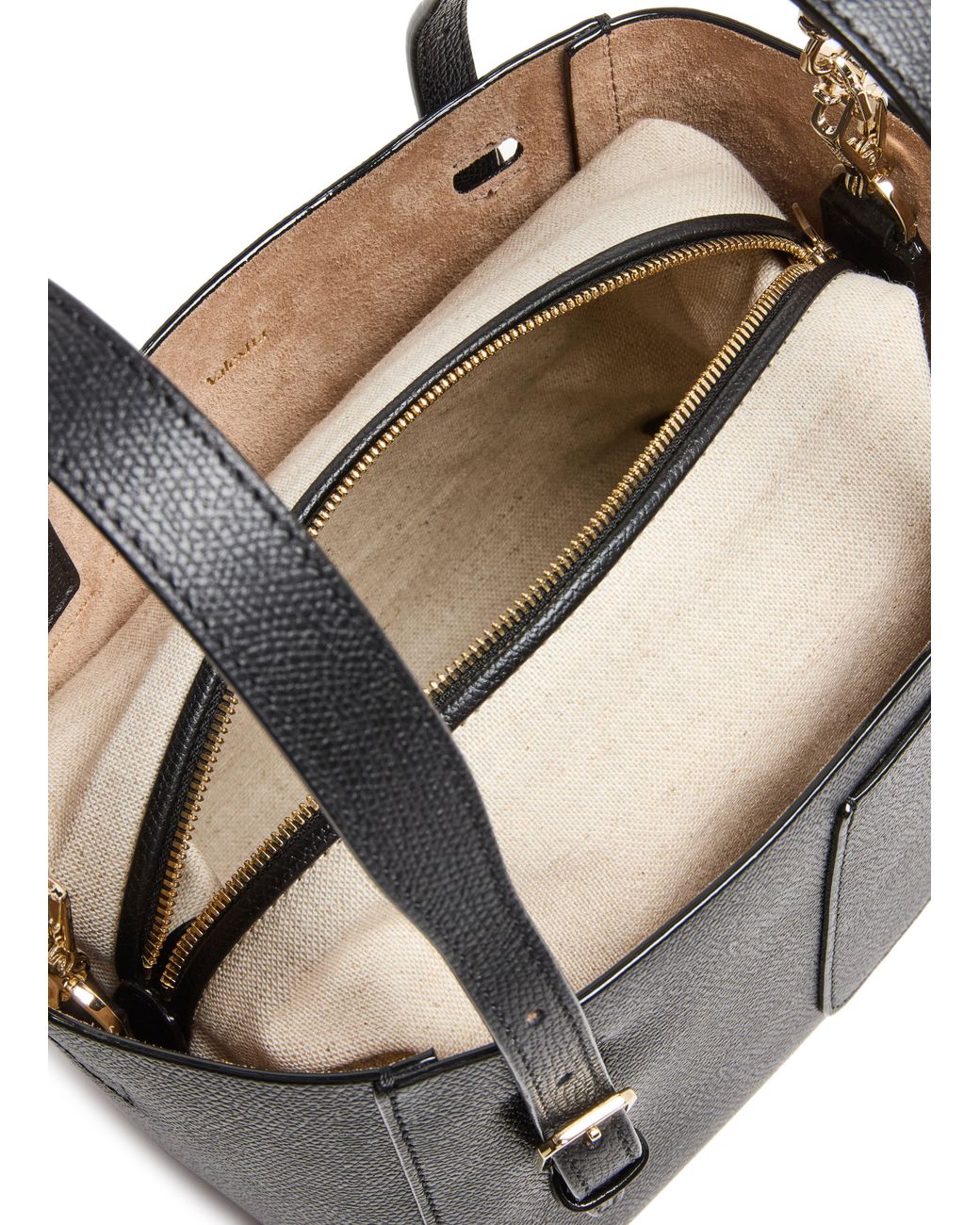 Valextra Black Mini Bucket Bag
