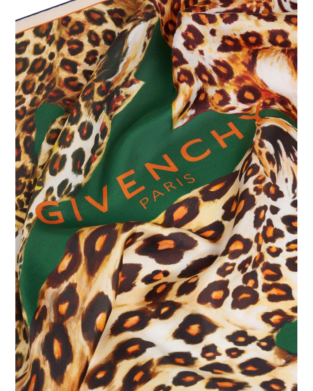 Givenchy Brown Leopard-Print Scarf