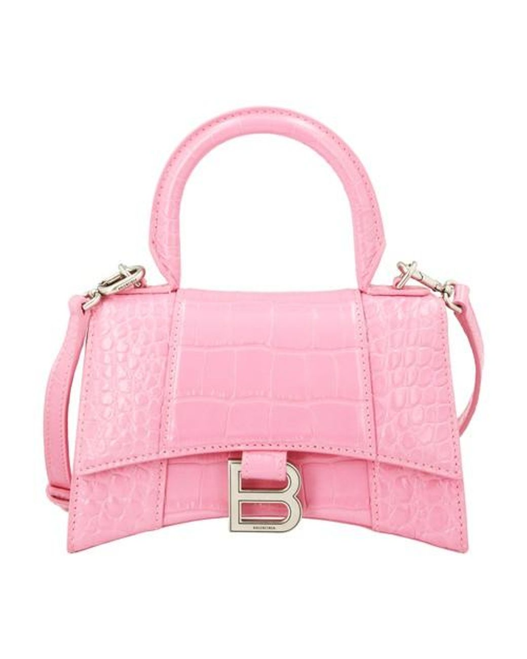 Balenciaga Hourglass Xs Top Handle in Pink | Lyst