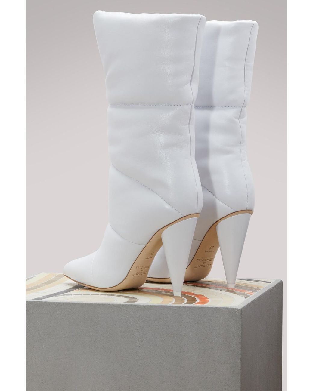 Jimmy choo off white hotsell boots