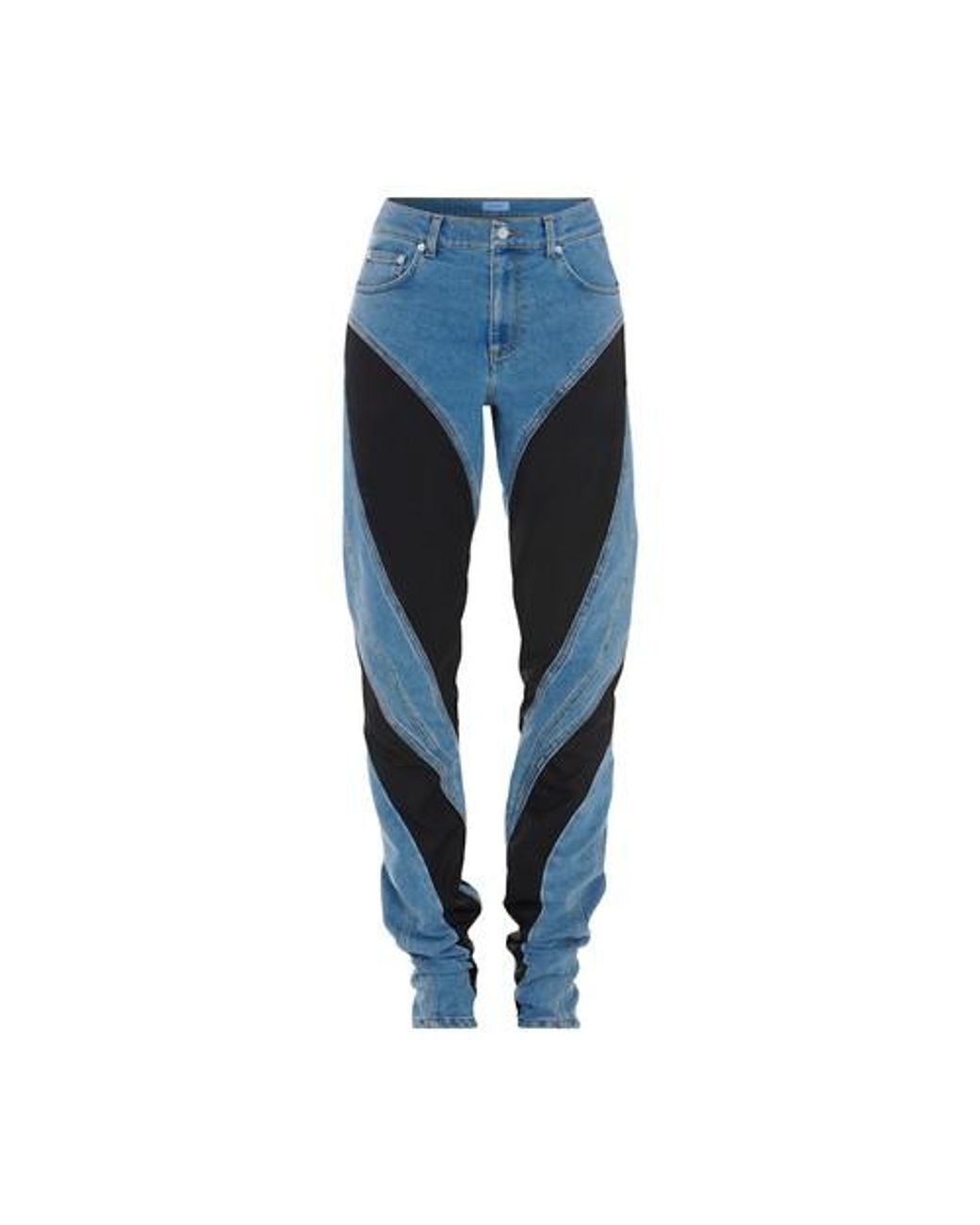 Mugler Denim Spiral Jeans in 