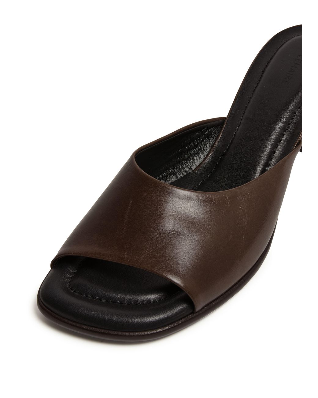 Lemaire Brown Square-Heeled 55 Mules