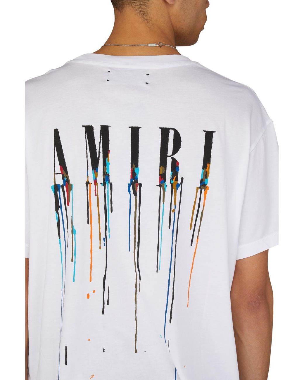 Amiri Paint Drip on White shirt T-Shirt Mens Size M- New with Tags