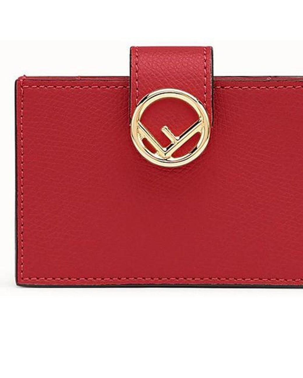 Fendi Leather Card Holder In Green Lyst