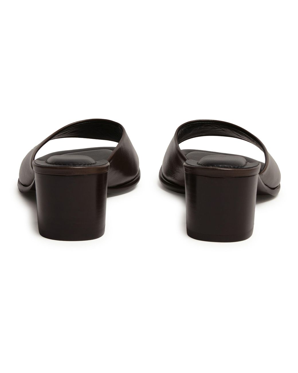 Lemaire Brown Square-Heeled 55 Mules