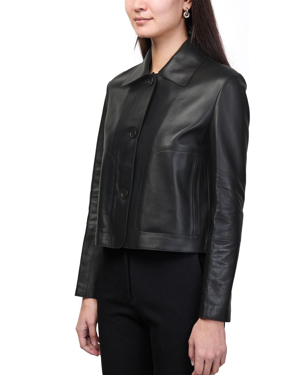 Arma Black Emy Lamb Leather Jacket