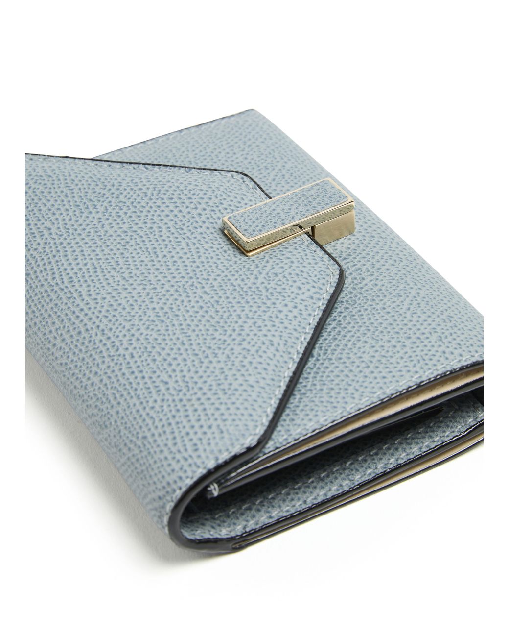 Valextra Blue Iside 3 Cc Folding Wallet