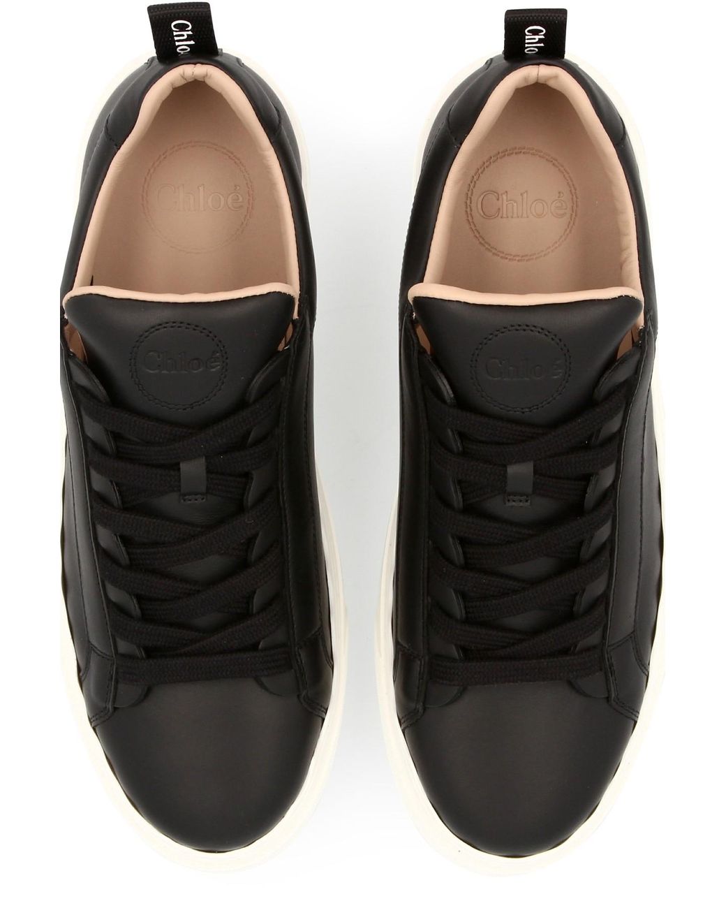 Chloé Leather Lauren Sneakers in Black - Save 10% | Lyst Chloé Leather Lauren Sneakers in Black - Save 10% | Lyst