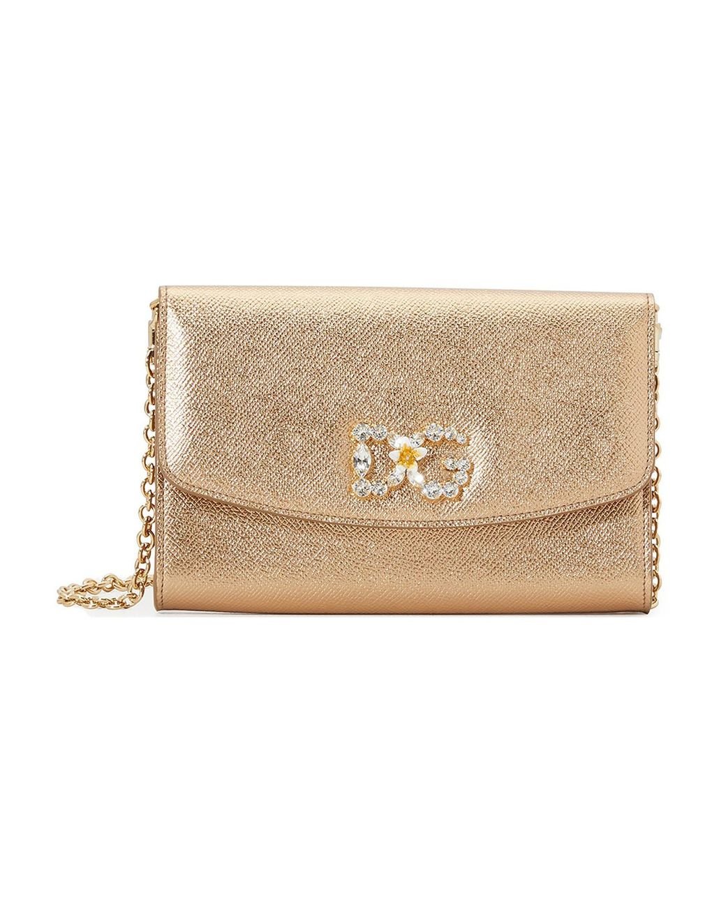 Dolce & Gabbana Dg Wallet On Chain in Metallic | Lyst