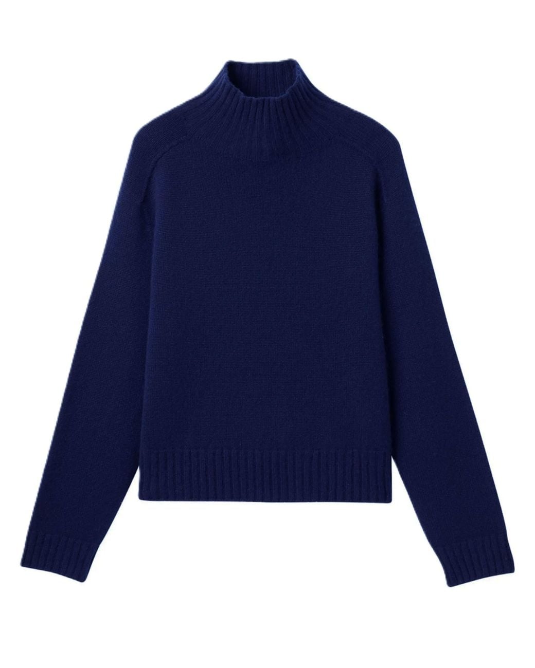 Bompard Blue Cashmere High-Necked Sweater