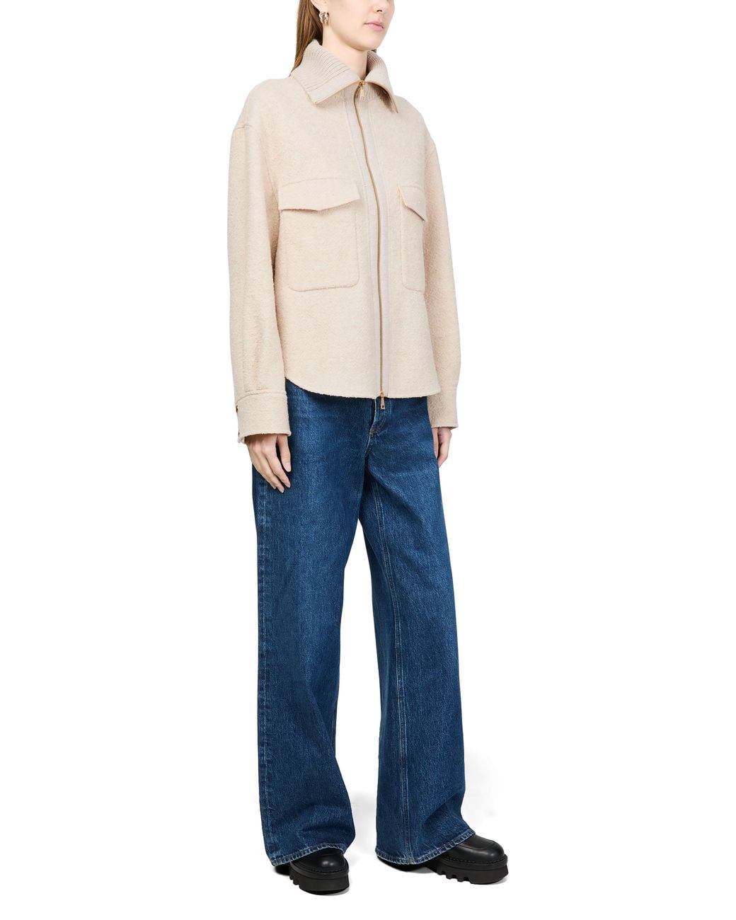 Moncler Natural Gezippt Overshirt