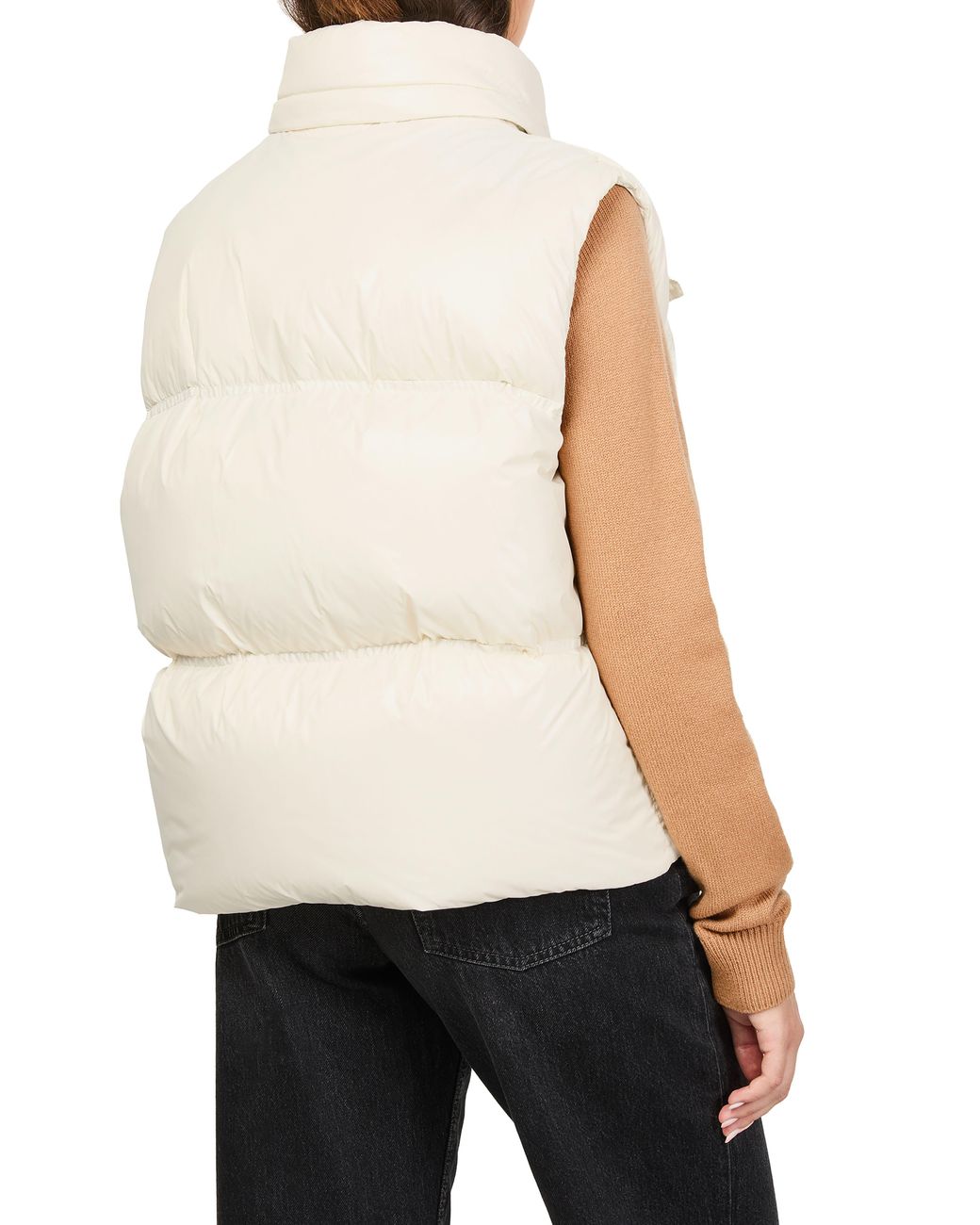Moncler Natural Pario Sleeveless Down Jacket