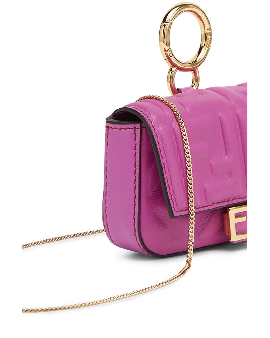 Fendi Zucca Embossed Nano Baguette Charm | Fendi Handbags | Bag Borrow or  Steal
