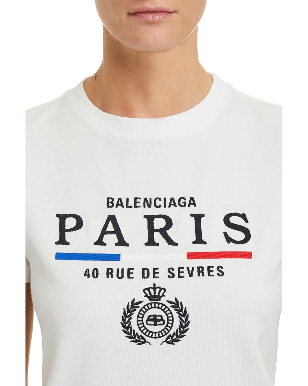 BALENCIAGA PARIS 刺繍フラッグTシャツ-